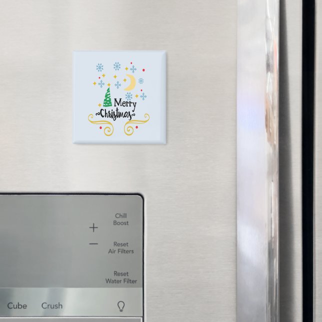 Stars, Måne, Snöflingor och God jul, ZSSG Magnet (In Situ (Fridge))