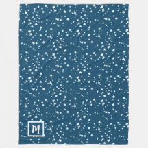Stars monogram fleece filt