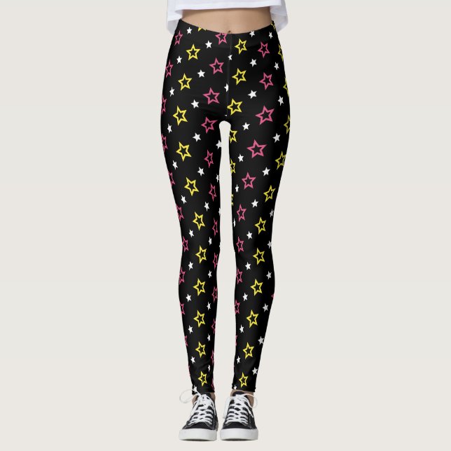 Stars Mönster Leggings (Framsida)