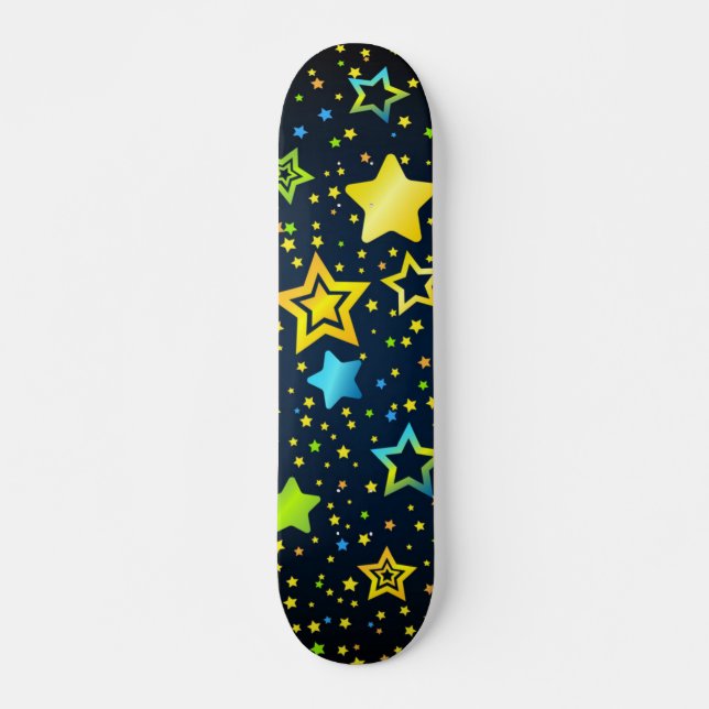 Stars mönster mini skateboard bräda 18,5 cm (Framsida)