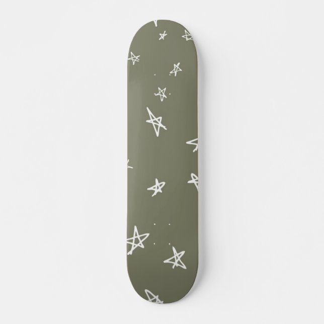 Stars mönster mini skateboard bräda 18,5 cm (Framsida)
