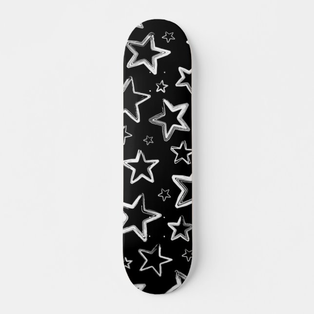 Stars mönster mini skateboard bräda 18,5 cm (Framsida)