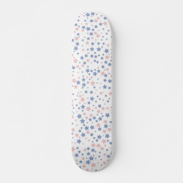 Stars mönster mini skateboard bräda 18,5 cm (Framsida)