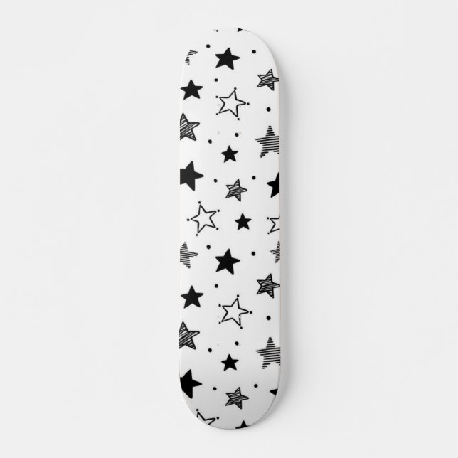 Stars mönster mini skateboard bräda 18,5 cm (Framsida)