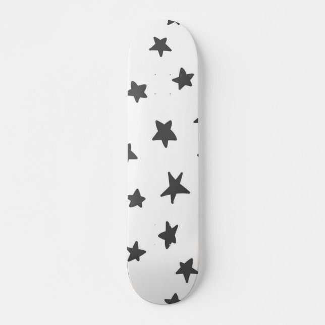 Stars mönster mini skateboard bräda 18,5 cm (Framsida)
