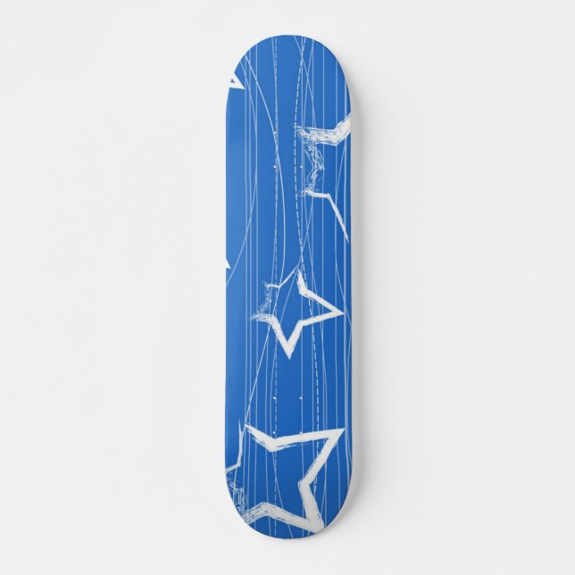 Stars mönster mini skateboard bräda 18,5 cm (Framsida)
