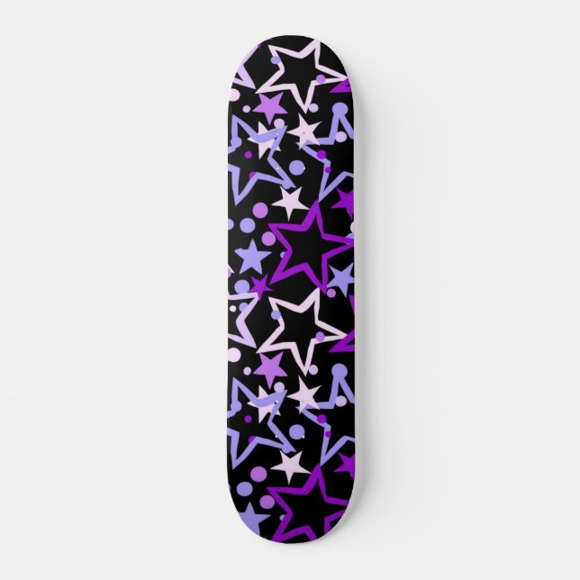 Stars mönster mini skateboard bräda 18,5 cm (Framsida)