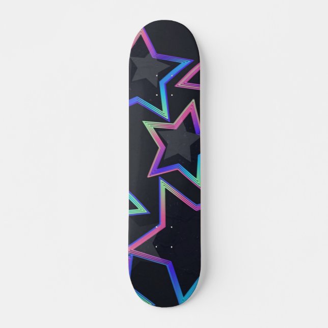 Stars mönster mini skateboard bräda 18,5 cm (Framsida)