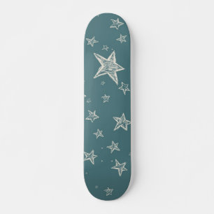 Stars mönster mini skateboard bräda 18,5 cm