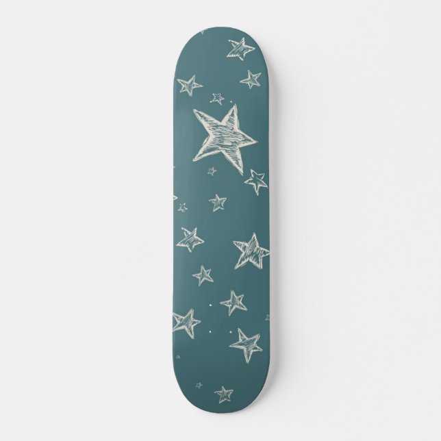 Stars mönster mini skateboard bräda 18,5 cm (Framsida)