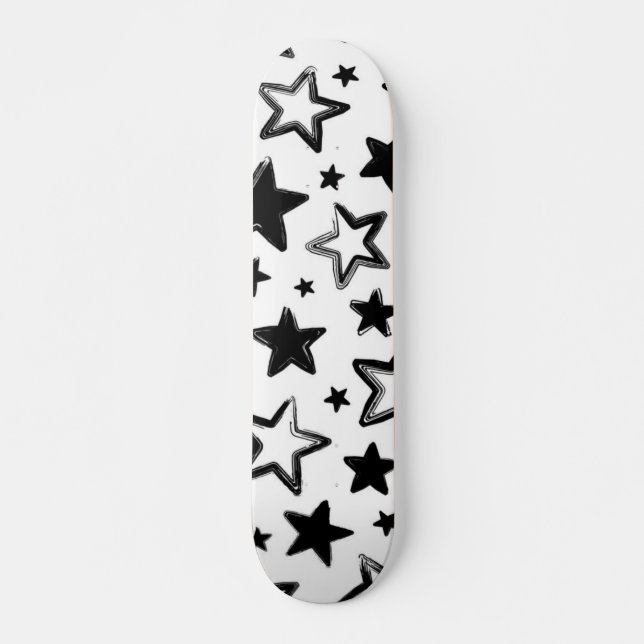 Stars mönster mini skateboard bräda 18,5 cm (Framsida)