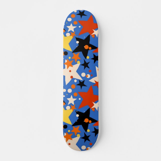Stars mönster mini skateboard bräda 18,5 cm (Framsida)
