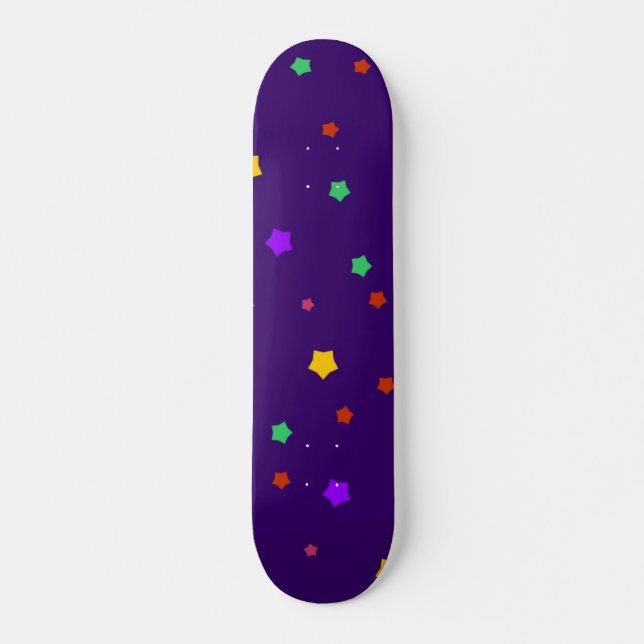Stars mönster mini skateboard bräda 18,5 cm (Framsida)