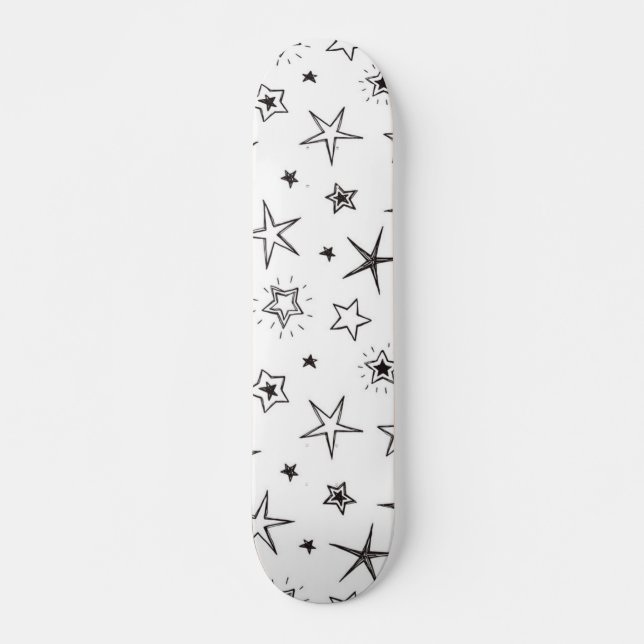 Stars mönster mini skateboard bräda 18,5 cm (Framsida)