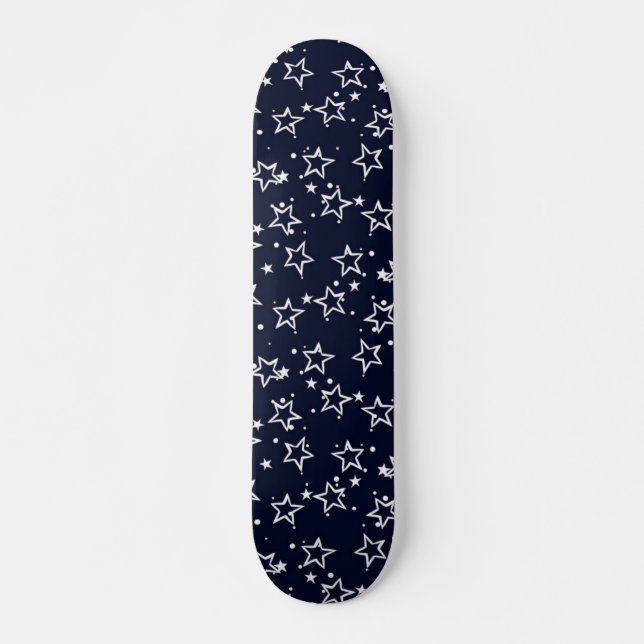 Stars mönster mini skateboard bräda 18,5 cm (Framsida)