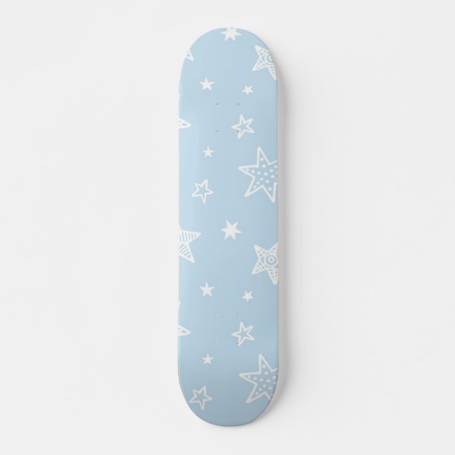 Stars mönster mini skateboard bräda 18,5 cm (Framsida)