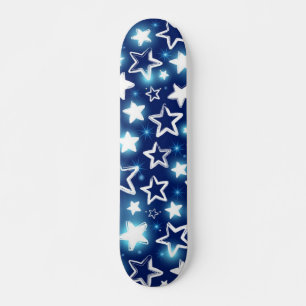 Stars mönster mini skateboard bräda 18,5 cm
