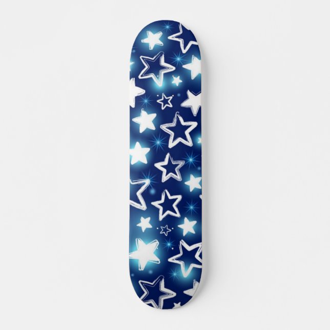 Stars mönster mini skateboard bräda 18,5 cm (Framsida)