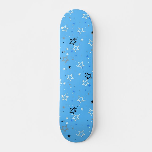 Stars mönster mini skateboard bräda 18,5 cm (Framsida)