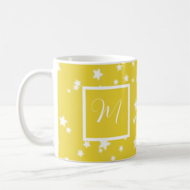 Stars Mönster Monogram Kaffemugg (Vänster)