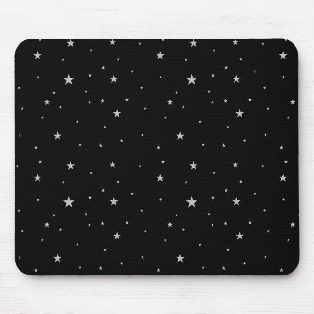 Stars Mönster på Black Musmatta (Framsidan)