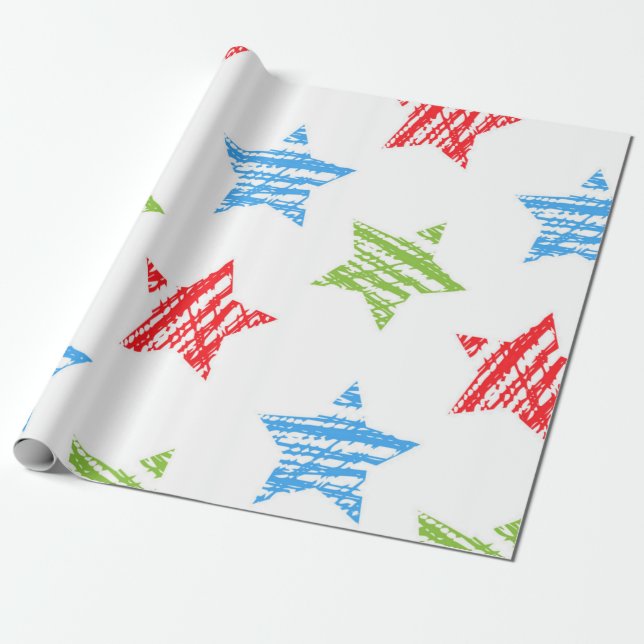 Stars mönster presentpapper (Utrullad)