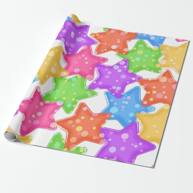 Stars mönster presentpapper (Utrullad)