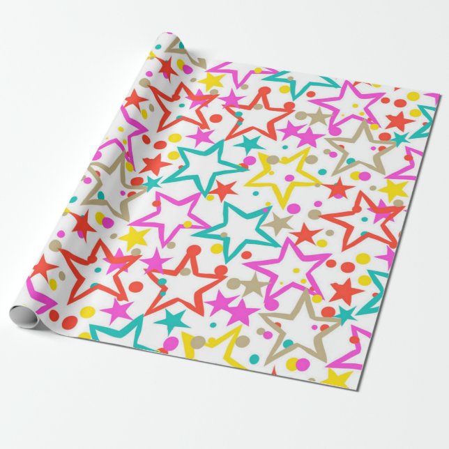 Stars mönster presentpapper (Utrullad)