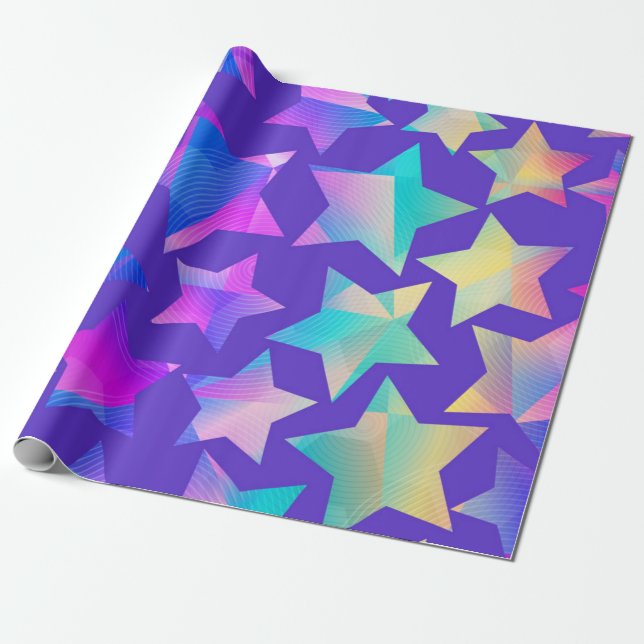 Stars mönster presentpapper (Utrullad)
