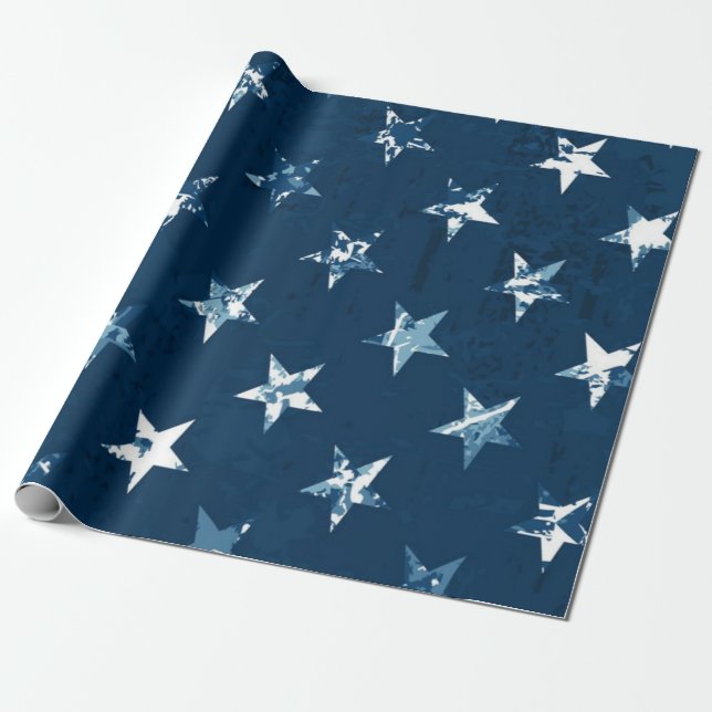 Stars mönster presentpapper (Utrullad)