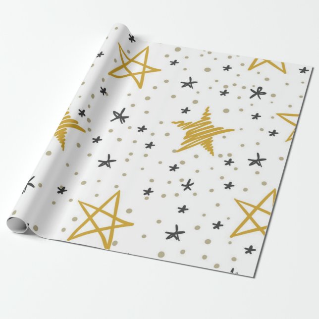 Stars mönster presentpapper (Utrullad)