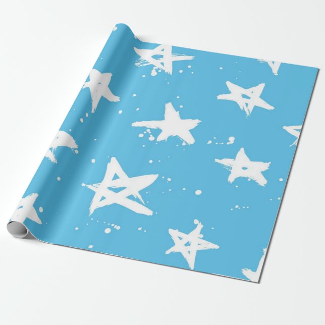 Stars mönster presentpapper (Utrullad)