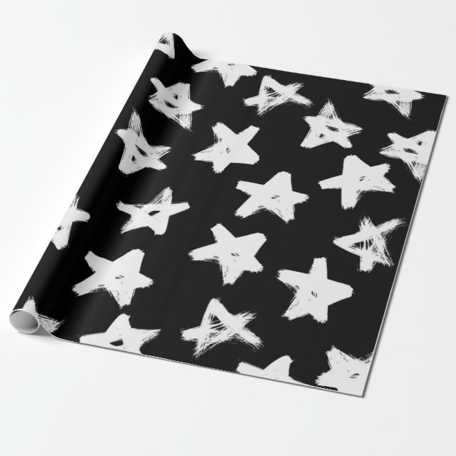 Stars mönster presentpapper (Utrullad)