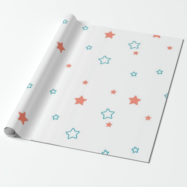 Stars mönster presentpapper (Utrullad)