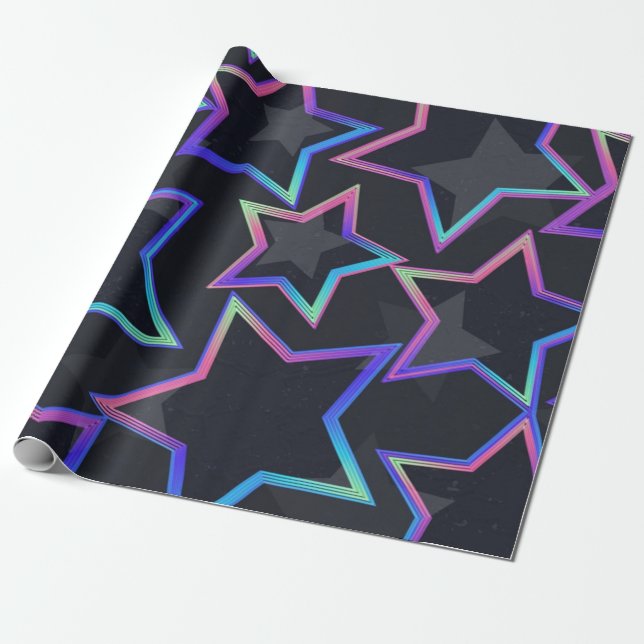 Stars mönster presentpapper (Utrullad)