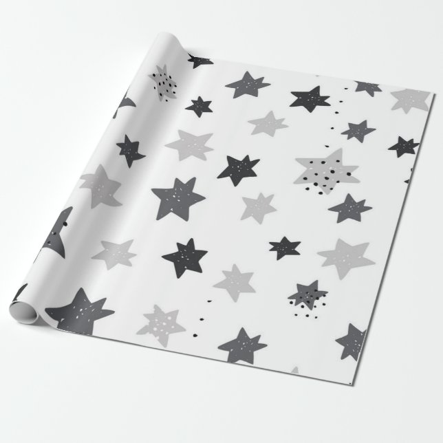 Stars mönster presentpapper (Utrullad)