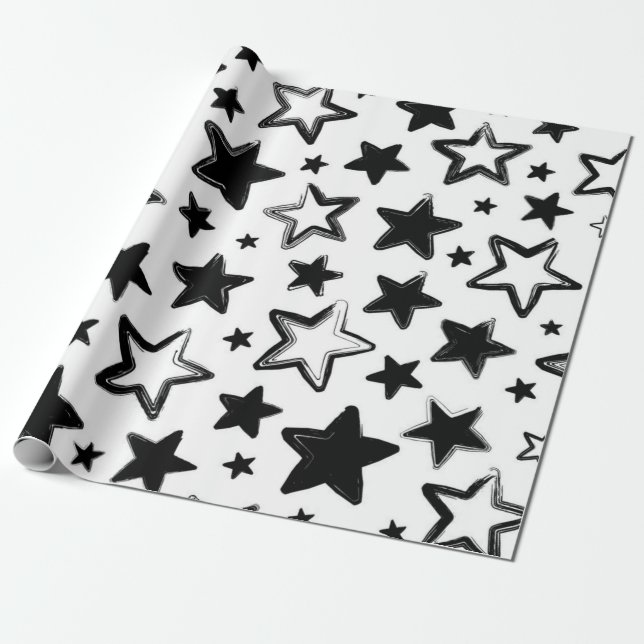 Stars mönster presentpapper (Utrullad)