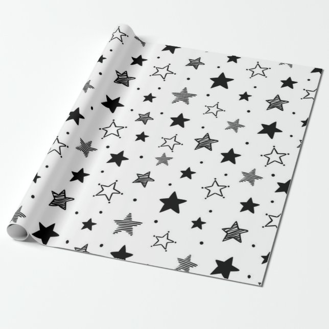 Stars mönster presentpapper (Utrullad)