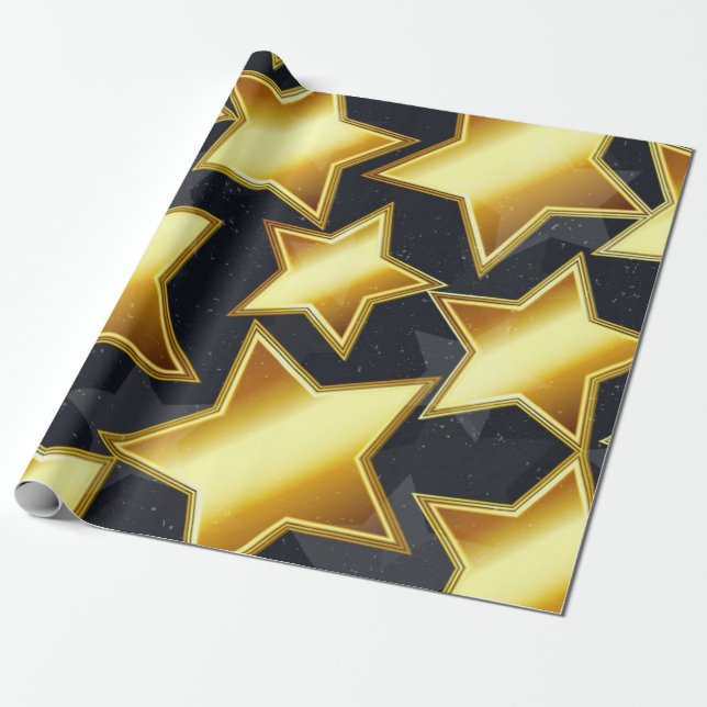 Stars mönster presentpapper (Utrullad)