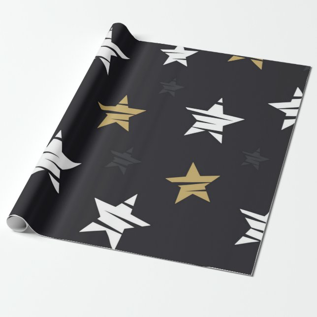 Stars mönster presentpapper (Utrullad)