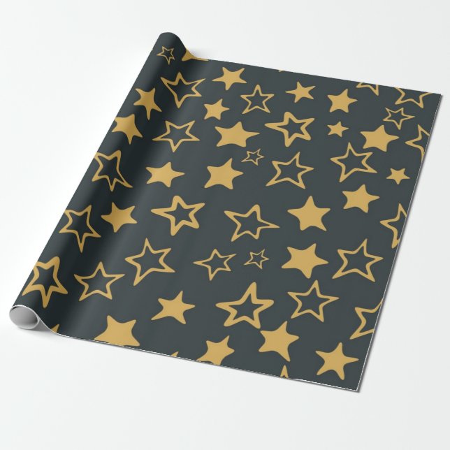 Stars mönster presentpapper (Utrullad)