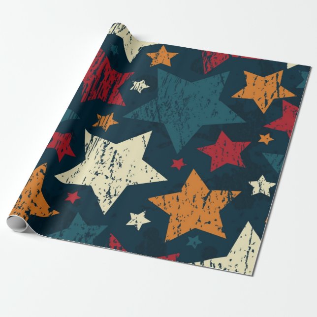 Stars mönster presentpapper (Utrullad)