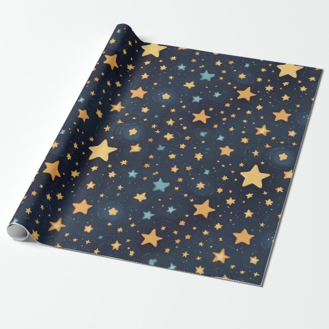 Stars mönster presentpapper (Utrullad)