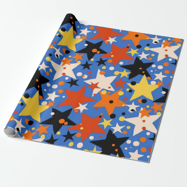 Stars mönster presentpapper (Utrullad)