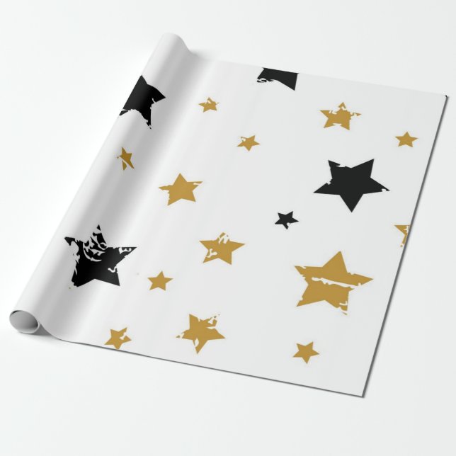 Stars mönster presentpapper (Utrullad)