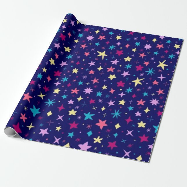 Stars mönster presentpapper (Utrullad)