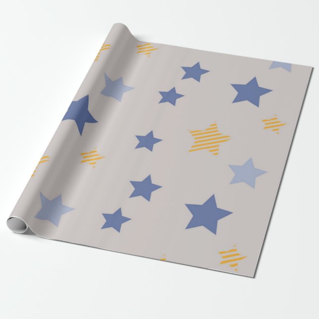 Stars mönster presentpapper (Utrullad)