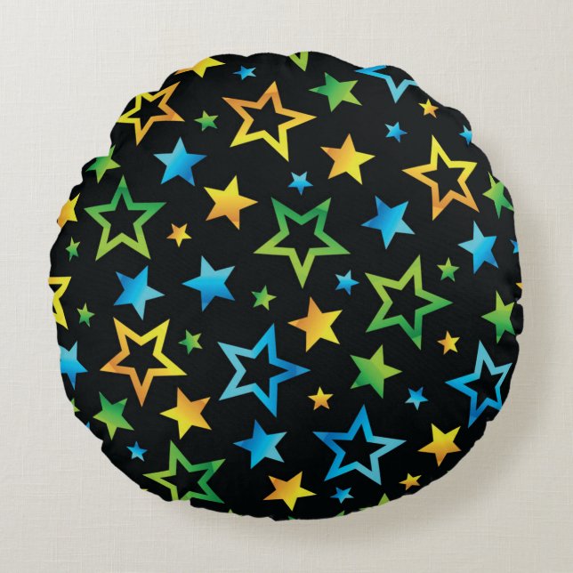 Stars mönster rund kudde (Framsidan)