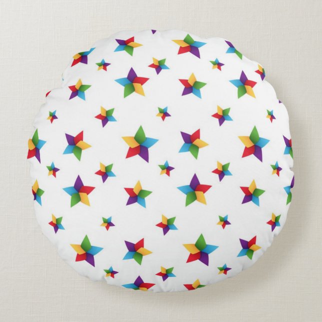 Stars mönster rund kudde (Framsidan)