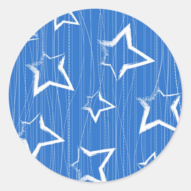 Stars mönster runt klistermärke (Framsida)